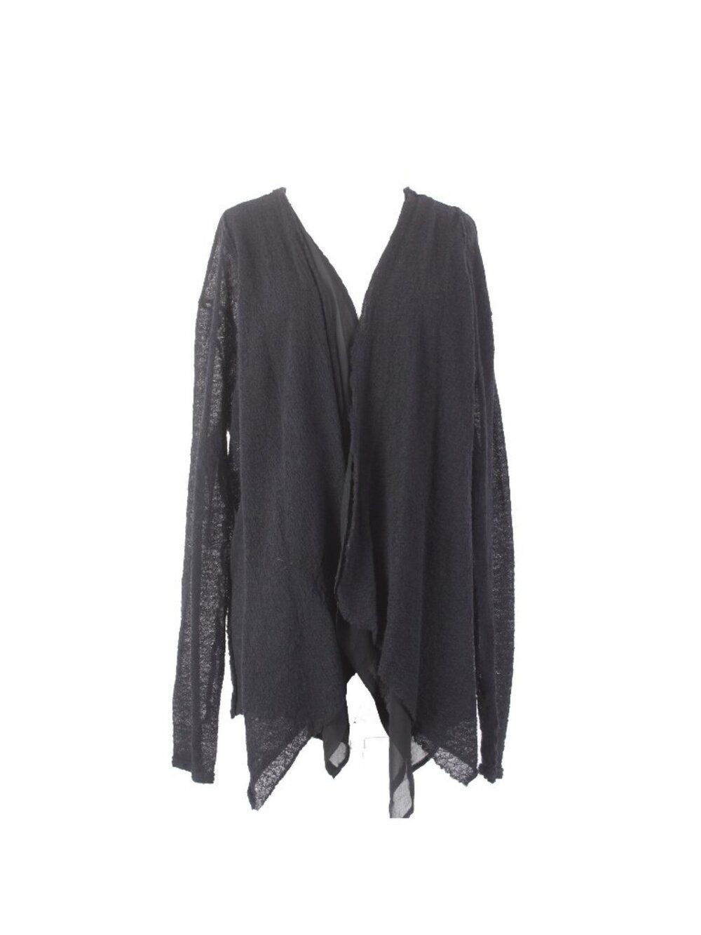 Pas De Calais Wrap Sweater Sz L Black No Fabric Label Wrap Sweater